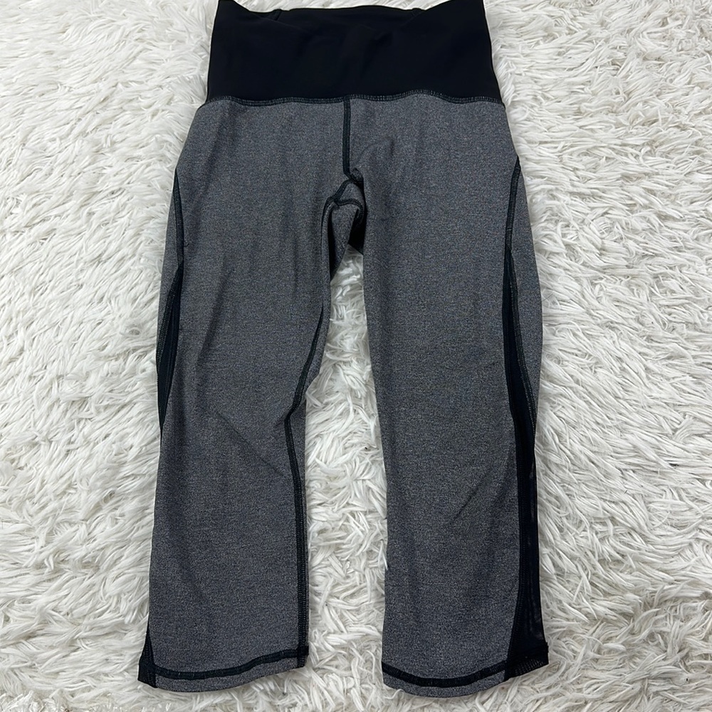 Lululemon Train Times Crop (17") Heathered Black / Black